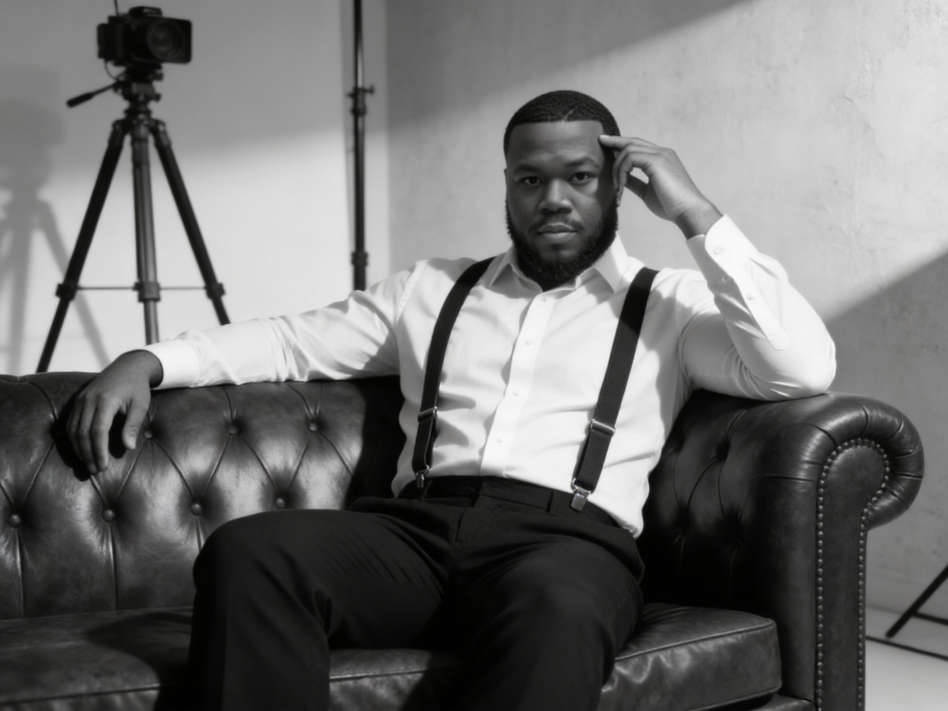 Vincent Hilliard Jr. seated in a studio